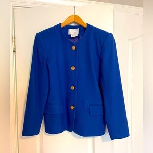 Beautiful Blue 100% Wool Blazer